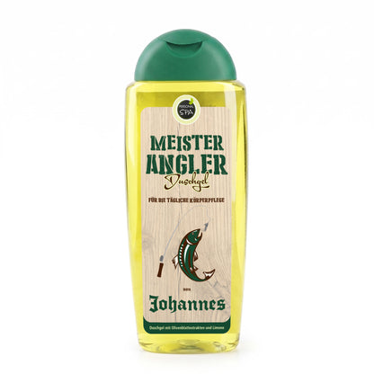 Duschgel für echte Angler mit Wunschnamen