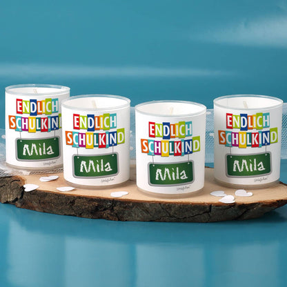 Teelichter Endlich Schulkind 4er Set