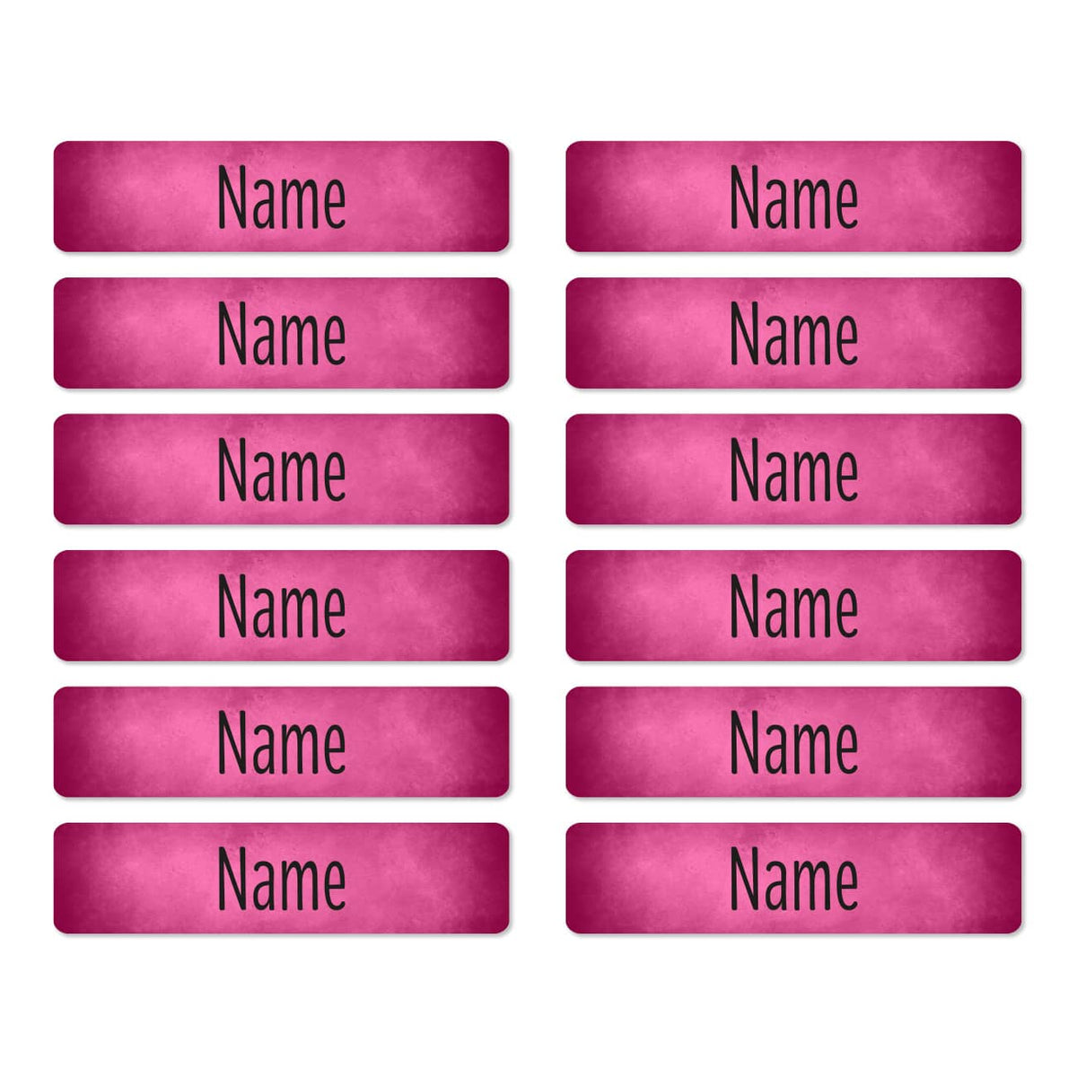 Namensaufkleber Pink