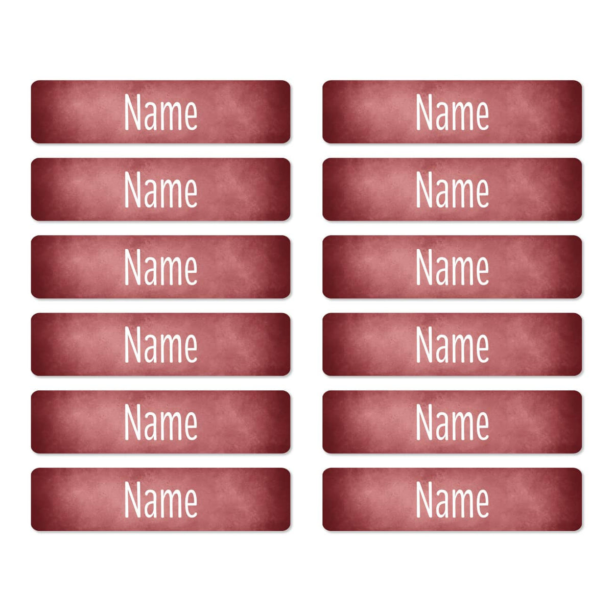 Namensaufkleber Rot