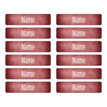 Namensaufkleber Rot