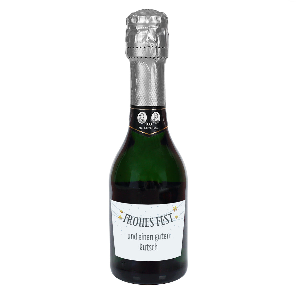 Geldermann Sekt zu Weihnachten mit Wunschtext auf dem Etikett