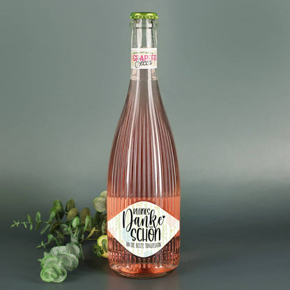 Fruchtsecco Grapefruit als Dankeschön mit Text personalisiert