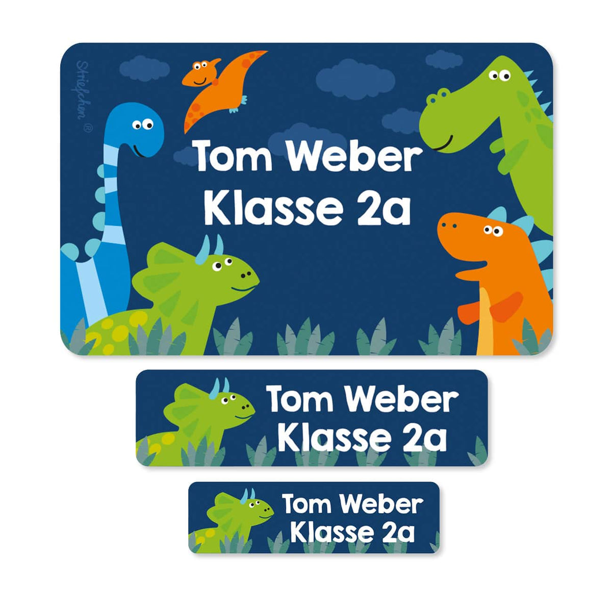 Namensetiketten Dinosaurier Name
