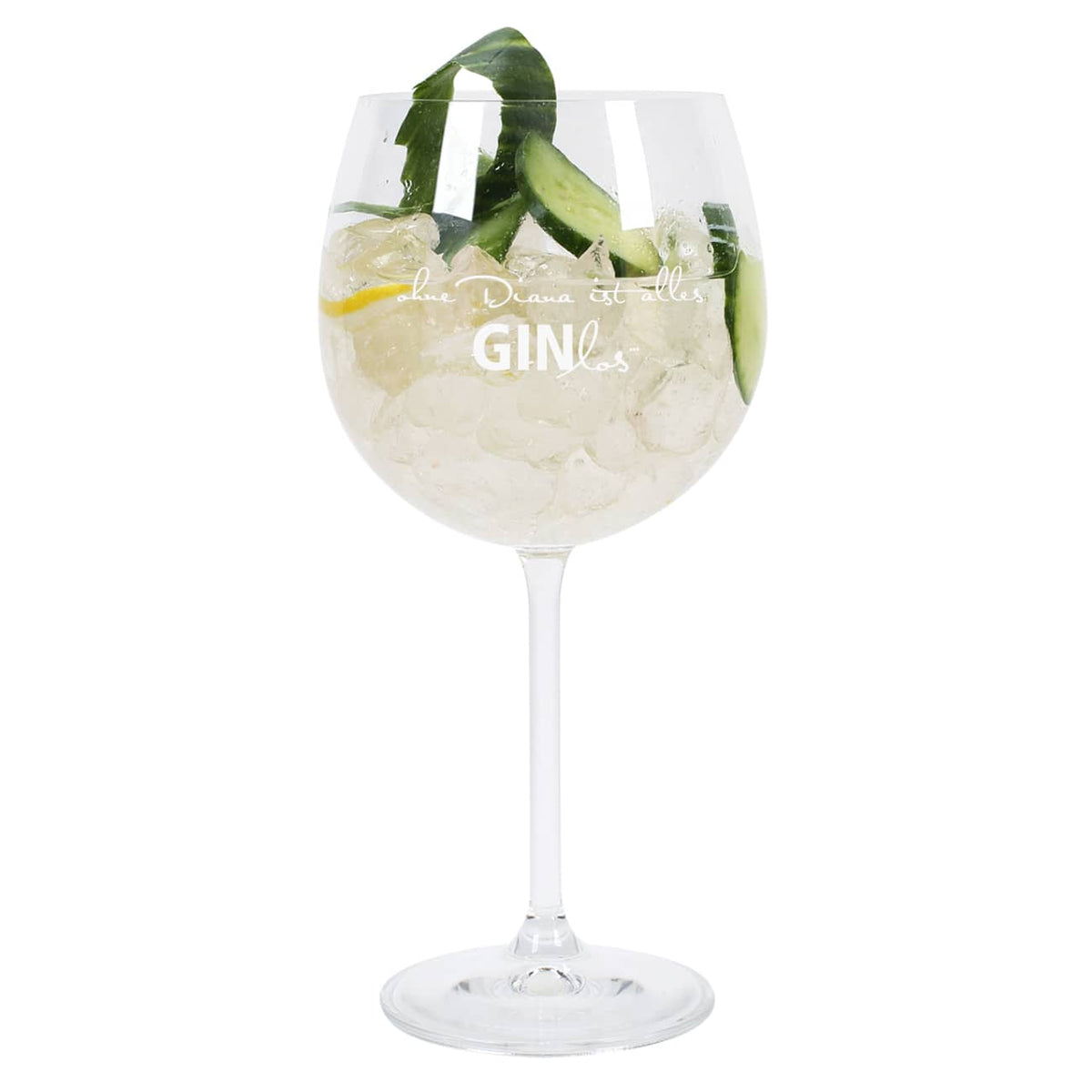 Gin-Glas mit Gravur ohne dich ist alles GINlos mit Wunschname