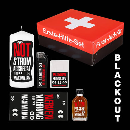 Blackout Notfallbox als lustiges Scherzgeschenk