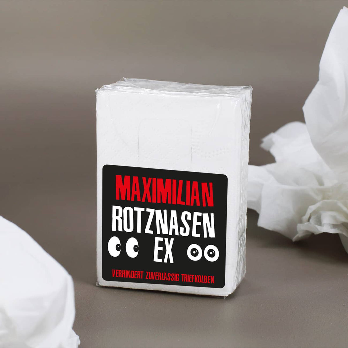 Personalisierte Taschentücher für Rotznasen