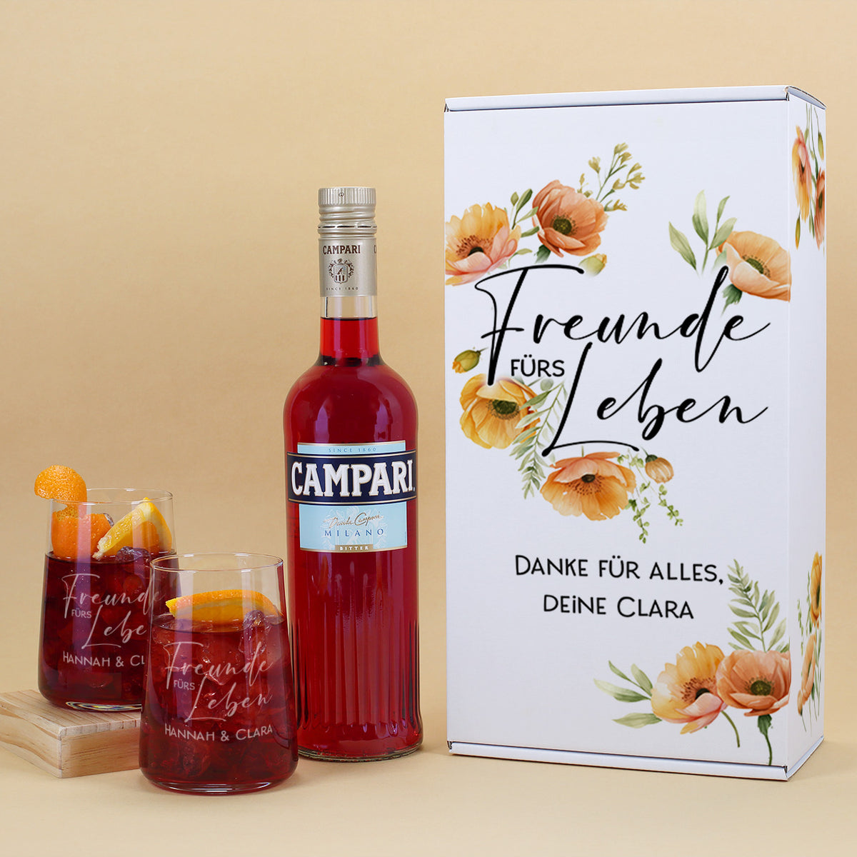 Geschenkset mit Campari für Freundinnen