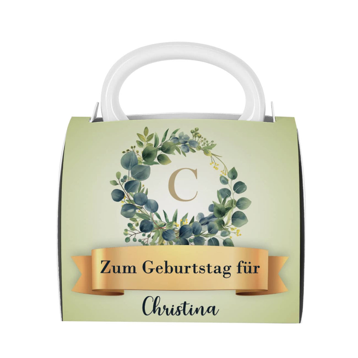 Tassentasche mit Eukalyptus-Motiv