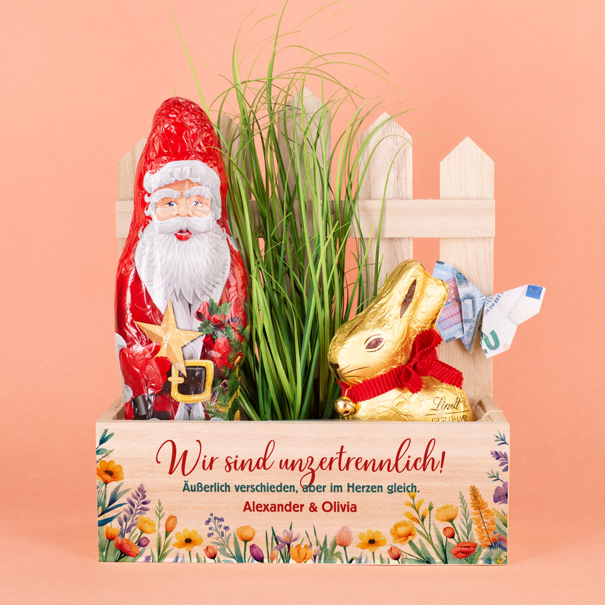 Ungewöhnliche Freundschaft – Schokoladige Überraschung im Pflanzkorb zu Ostern & Weihnachten