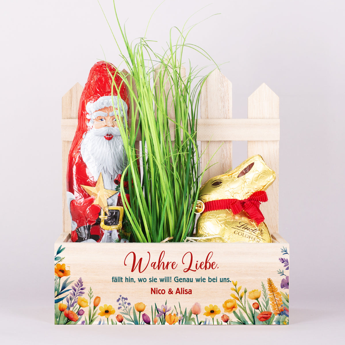 Ungewöhnliche Freundschaft – Schokoladige Überraschung im Pflanzkorb zu Ostern & Weihnachten