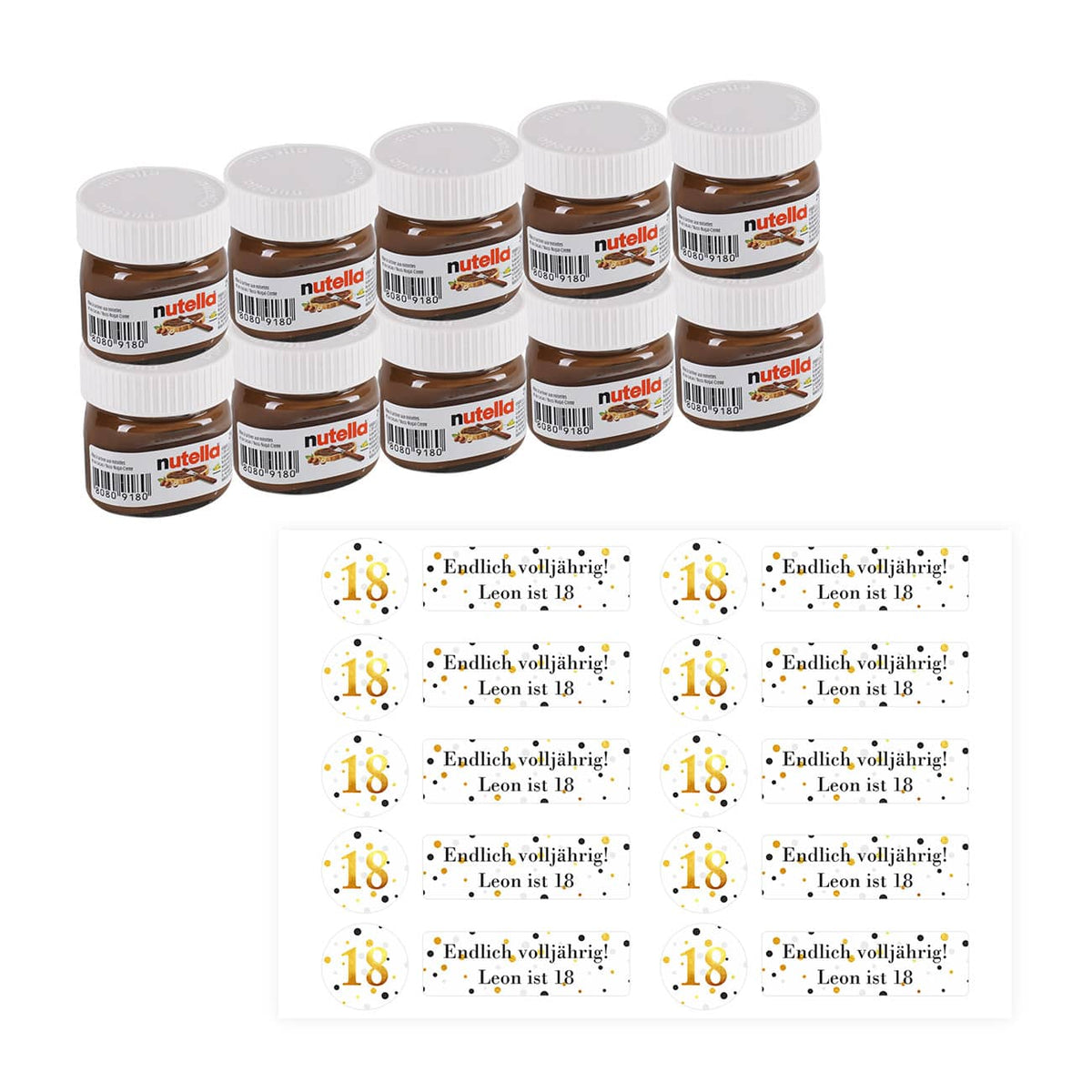 Personalisiertes Set als Gastgeschenk zum Geburtstag