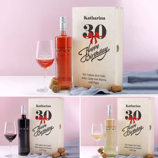 Wein-Geschenkset zum 30. Geburtstag 