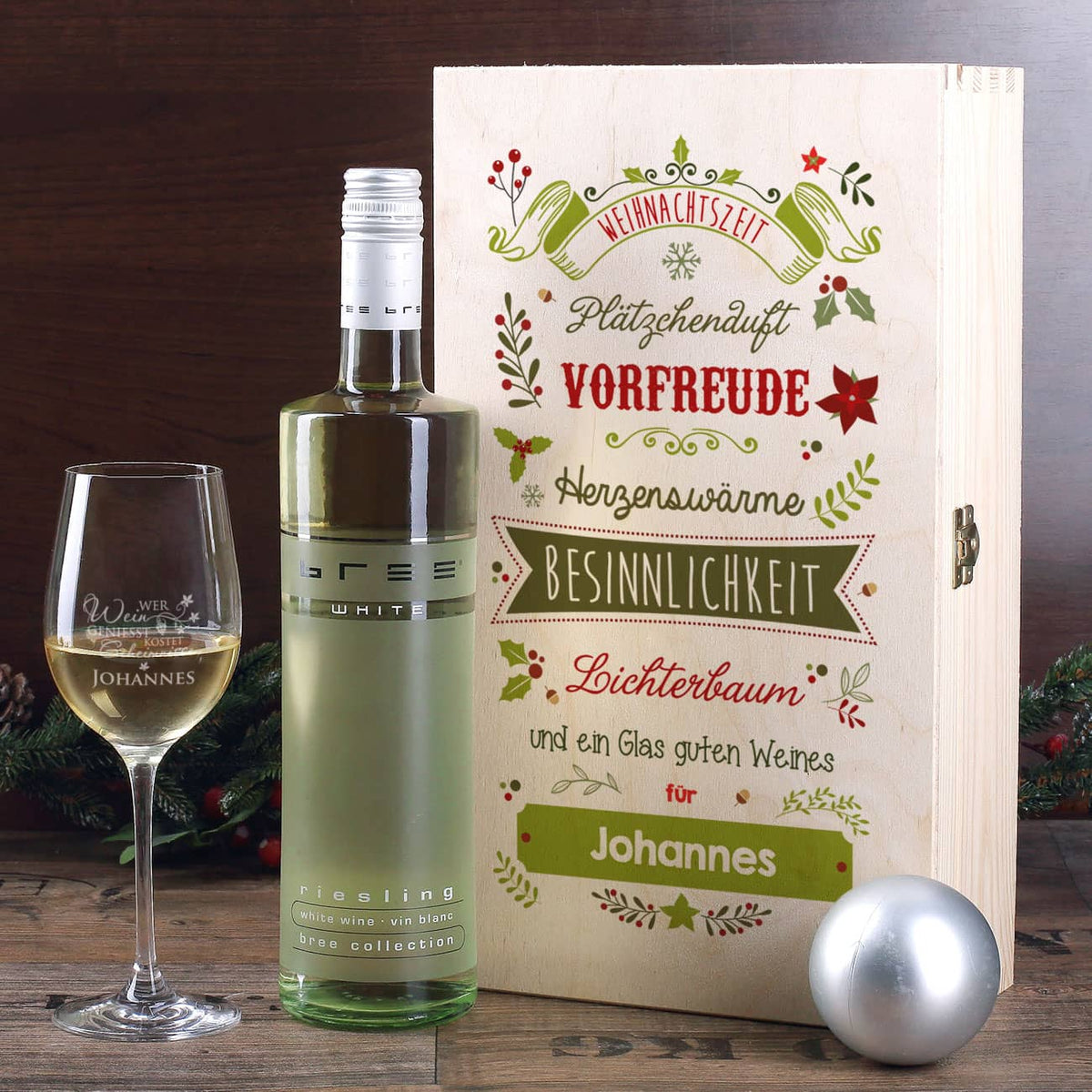 Weihnachtliches Wein-Geschenkset