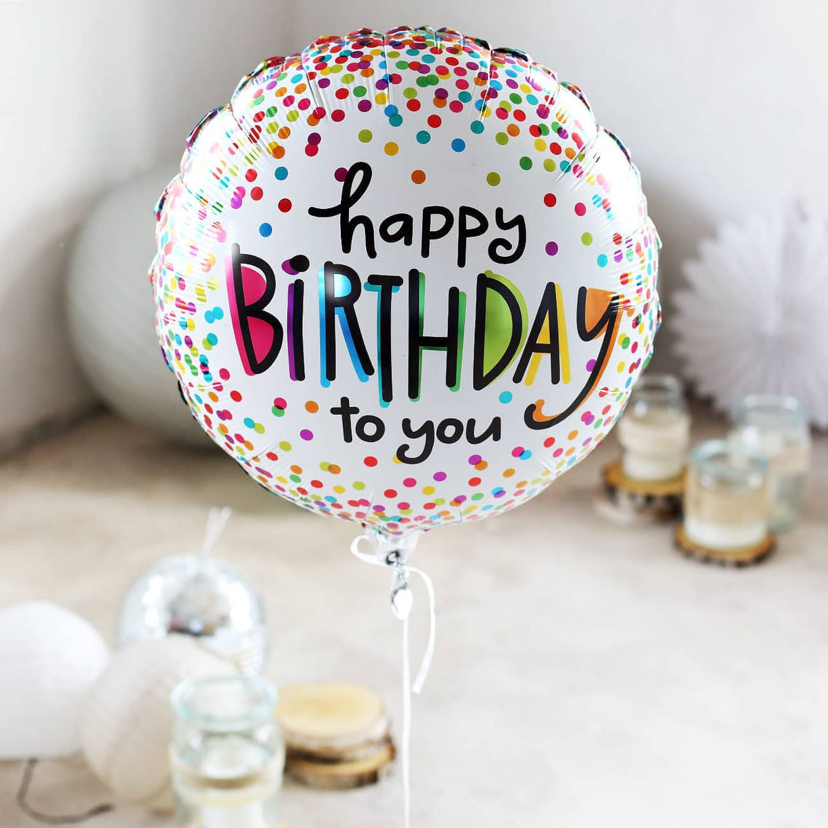 Happy Birthday Geschenkset mit Folienballon