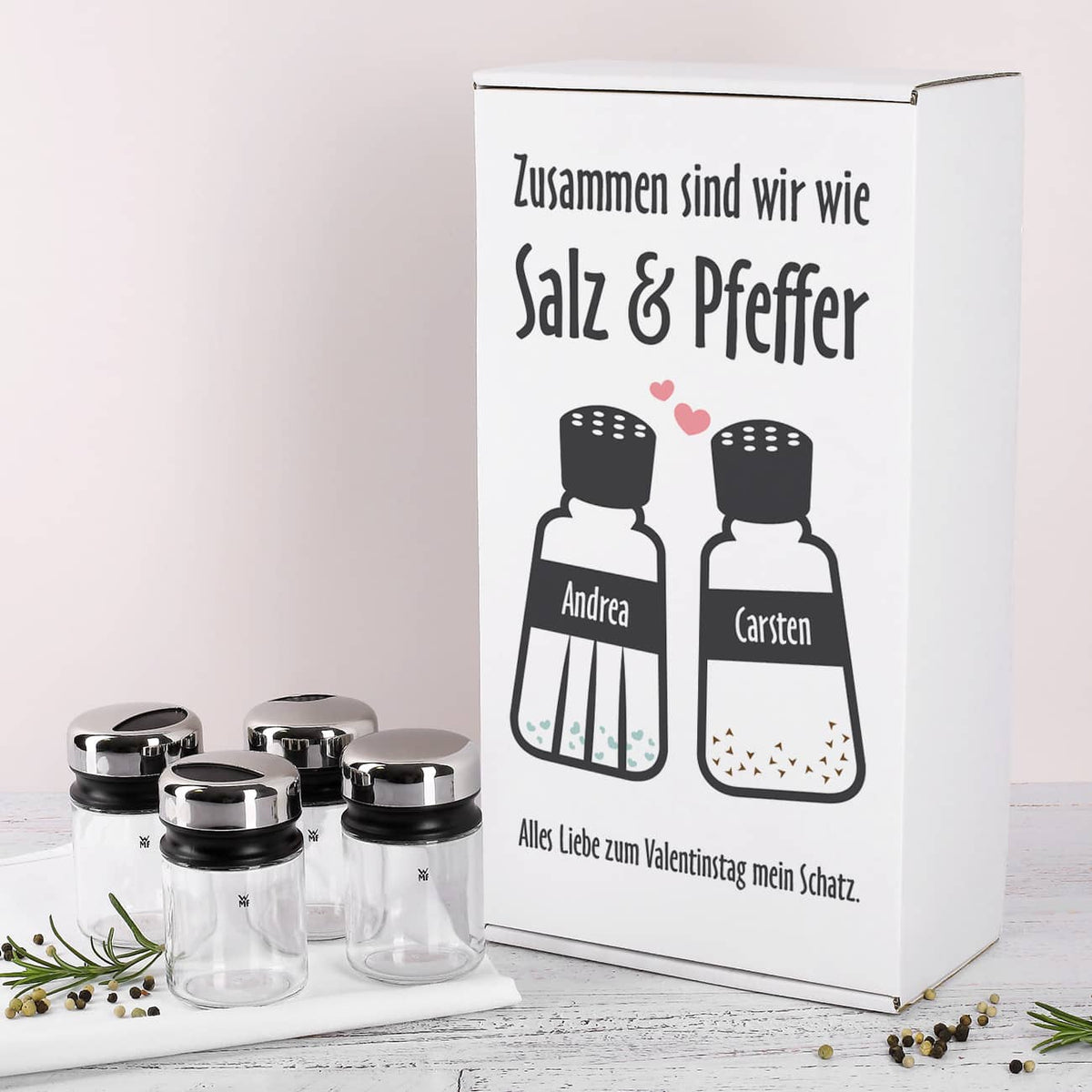 WMF Gewürzstreuer in personalisierter Verpackung zum Valentinstag