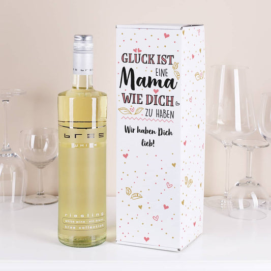 Flschenverpackung mit BREE Weinflasche für Mamas mit Wunschtext