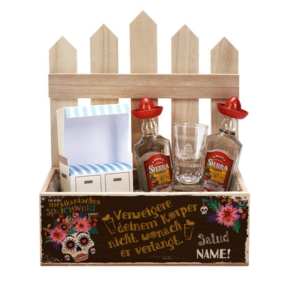 Geschenkset - mexikanisches Urlaubs Feeling mit Tequila und Schnapsglas