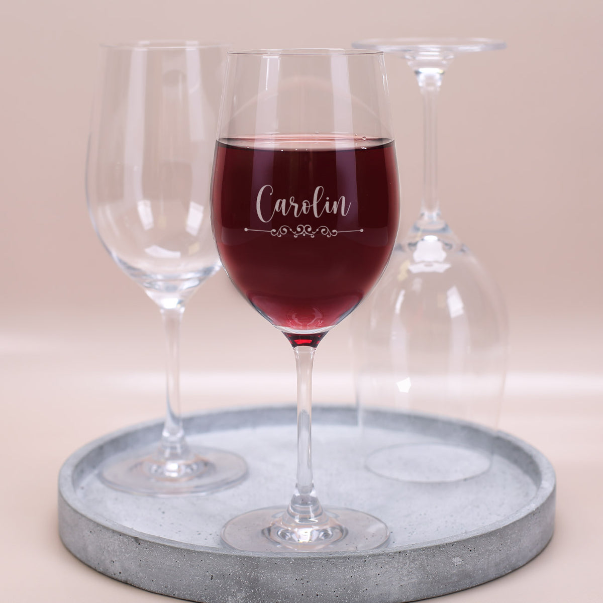 Frohes Fest - Biorebe Wein und Weinglas in weihnachtlicher Holzbox