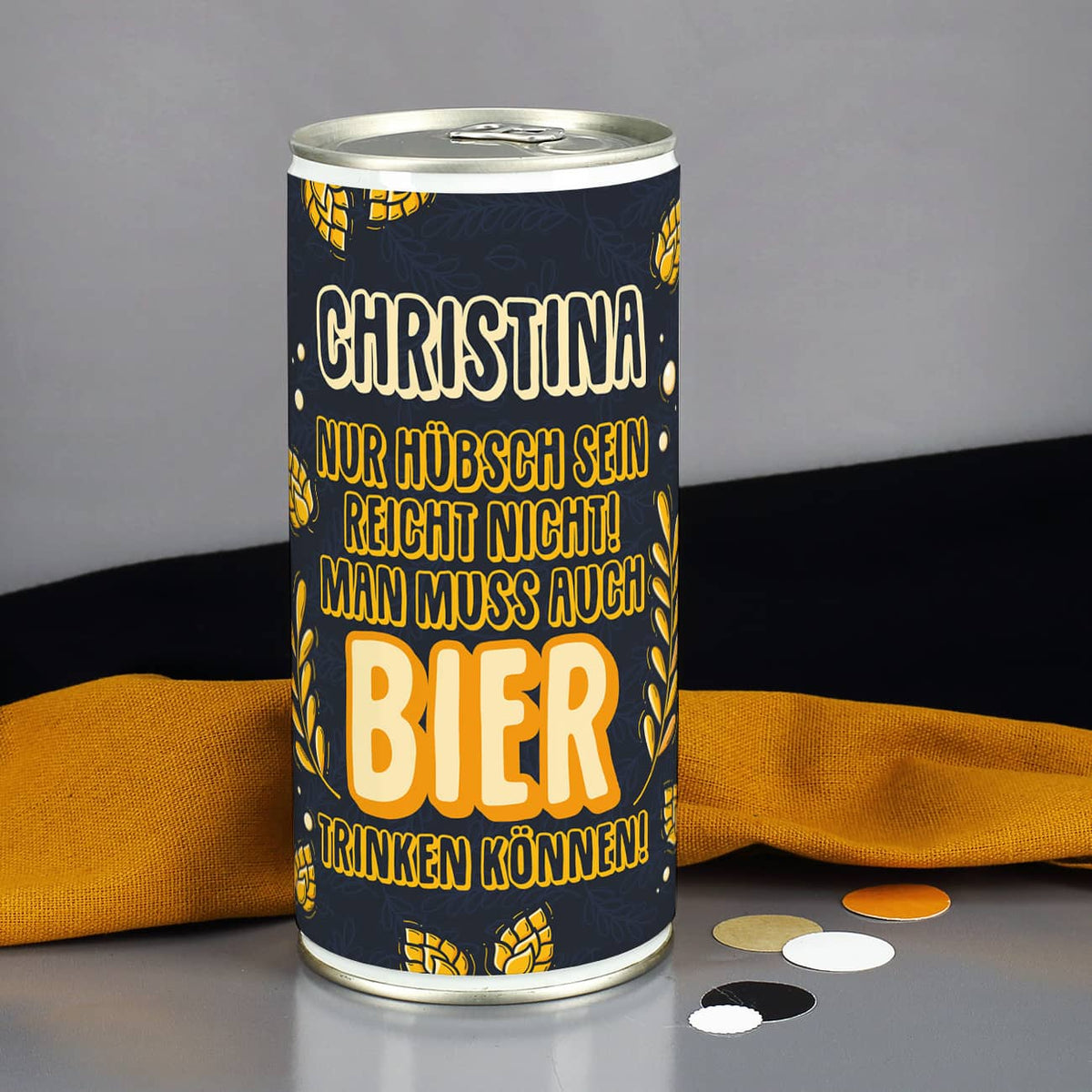 1 Liter Faxe Bier mit personalisiertem Etikett