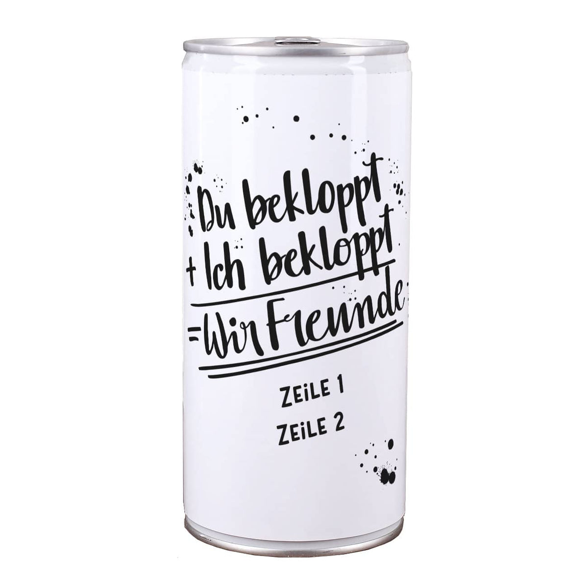 Lustiges Bier-Geschenk Du bekloppt, Ich bekloppt, Wir Freunde 