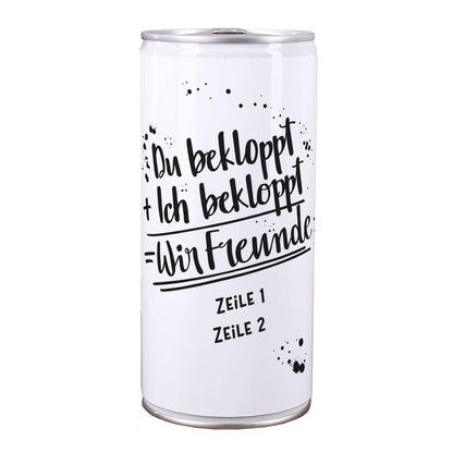 Lustiges Bier-Geschenk Du bekloppt, Ich bekloppt, Wir Freunde 
