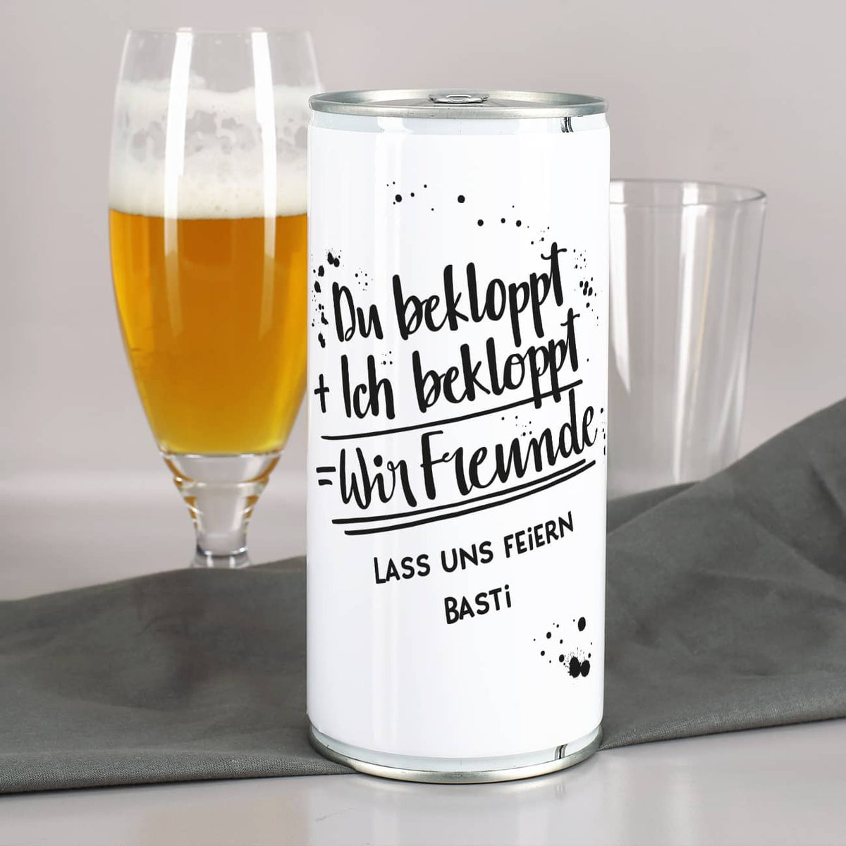 Lustiges Geschenk - 1 L Bierdose mit Ihrem Wunschtext