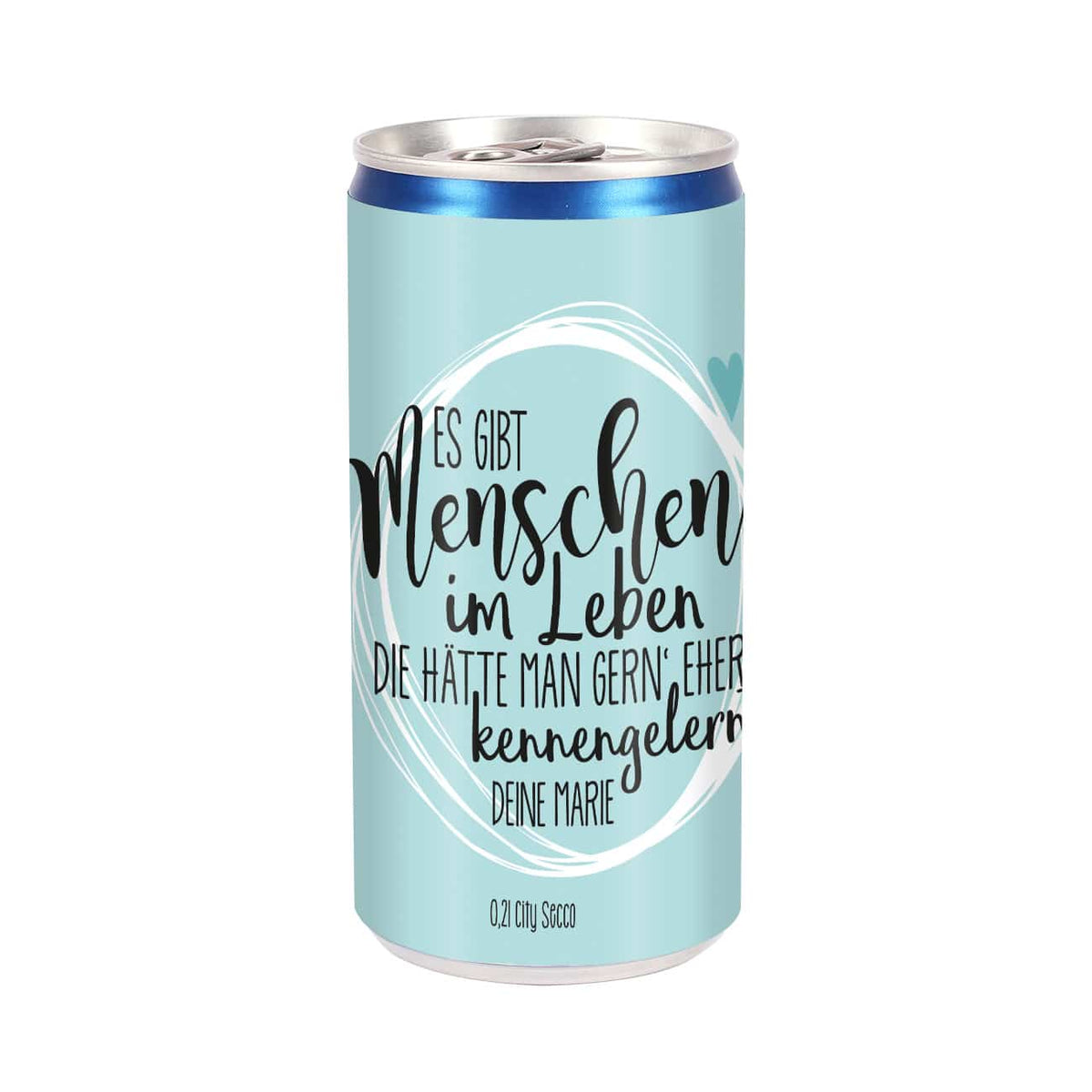 mit einer Zeile Wunschtext