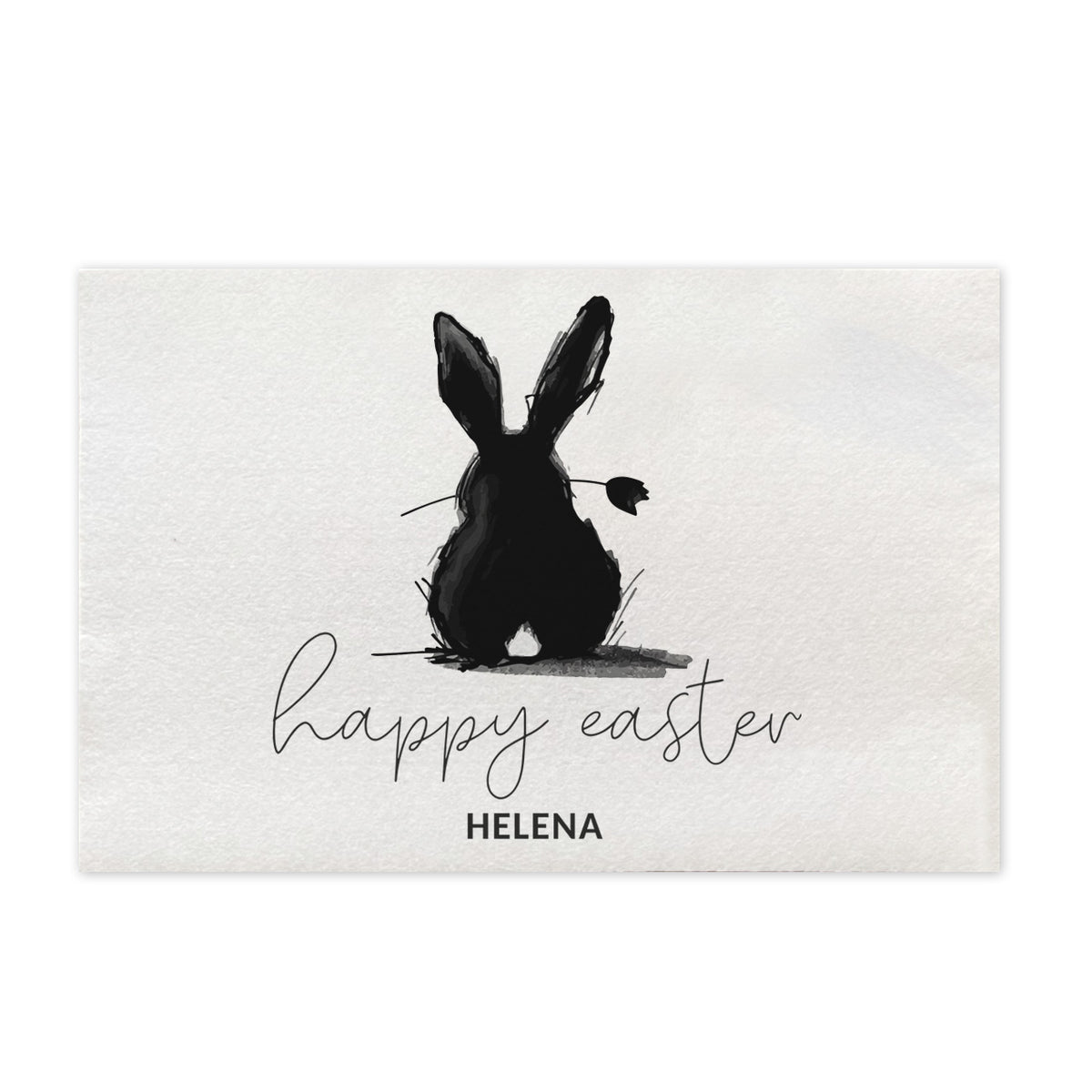 Happy Easter - Platzdeckchen zu Ostern mit schwarzem Hasen