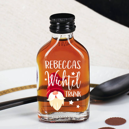 Schnaps "Wichteltrunk" mit personalisiertem Druck zu Weihnachten