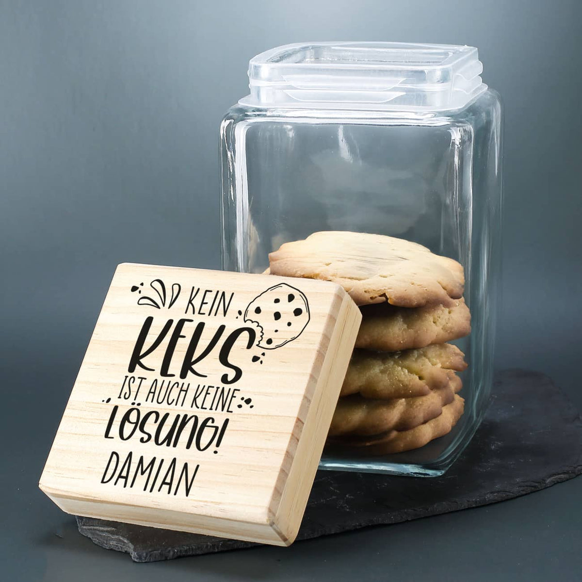 Vorratsglas als kreatives Geschenk mit Name personalisiert