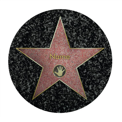 Glasbrettchen mit Walk of Fame Stern und Ihrem Wunschnamen bedruckt