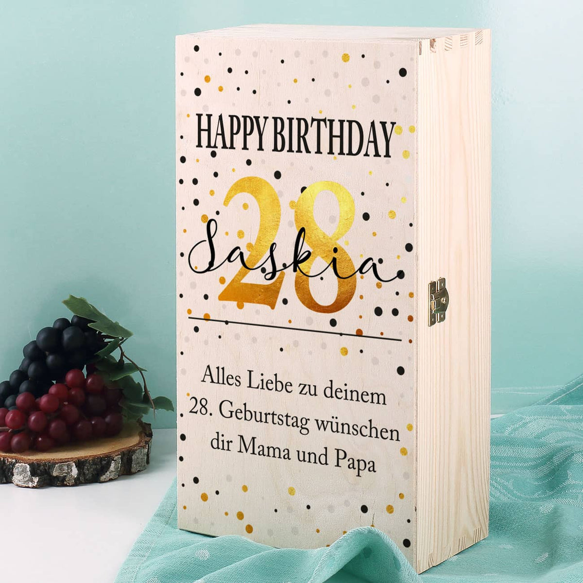 Bedruckte Geschenkbox zum Geburtstag
