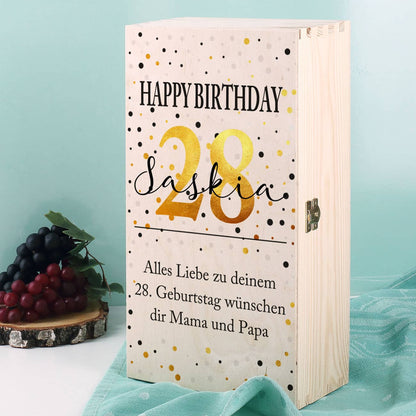 Bedruckte Geschenkbox zum Geburtstag