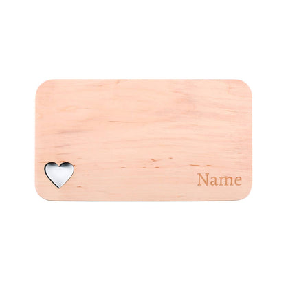 Holzbrett aus Erlenholz mit Namensgravur