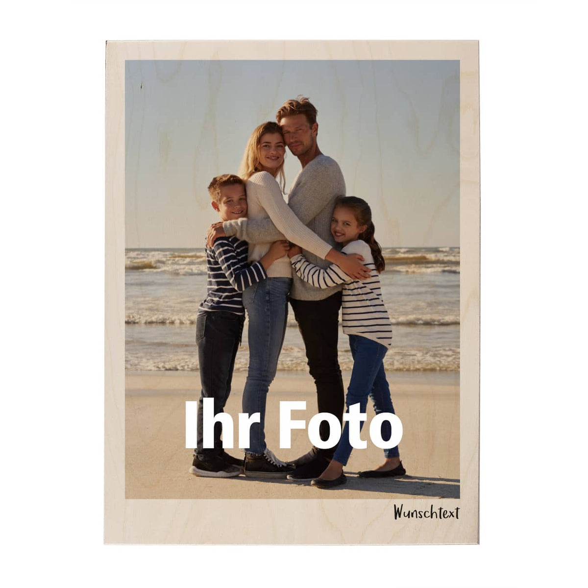 Holzbrett mit Foto und Text nach Wunsch bedruckt