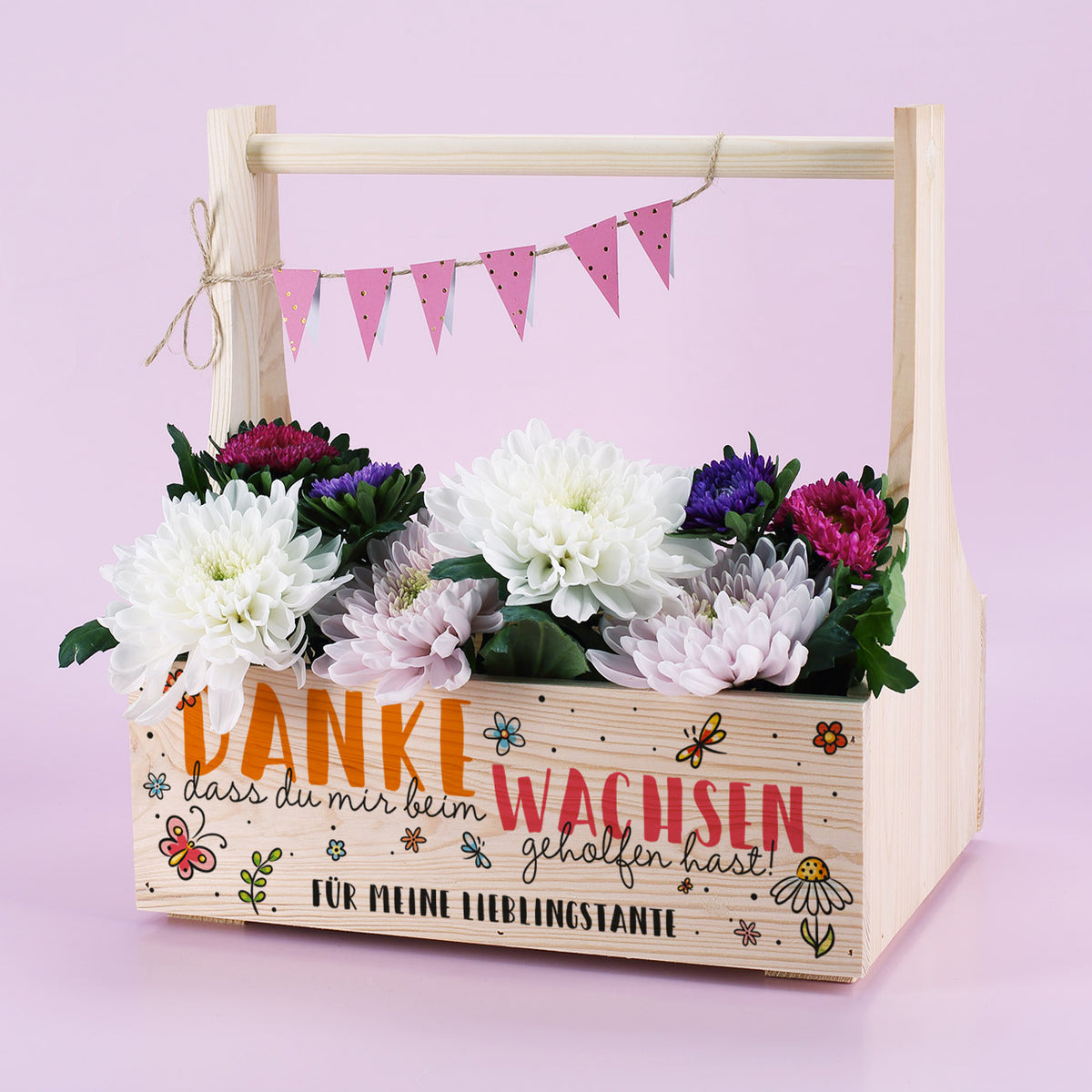 Holzträger als Geschenk für Erzieher