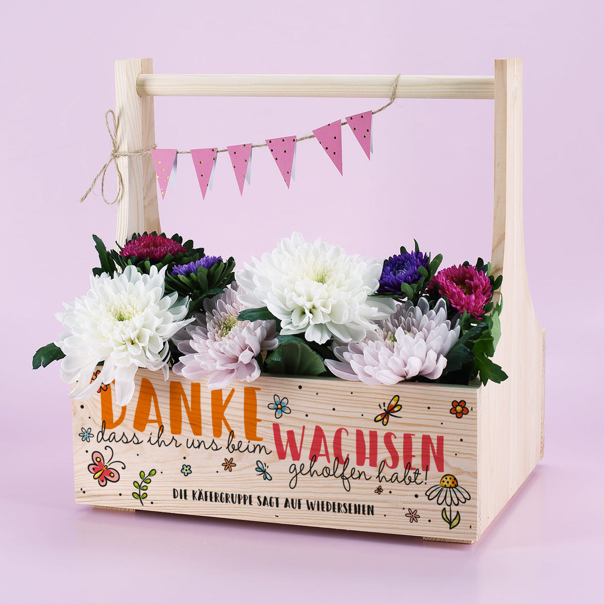 Holzträger als Geschenk für Erzieher