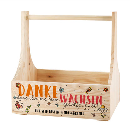 Holzkiste als Dankeschön für Erzieher