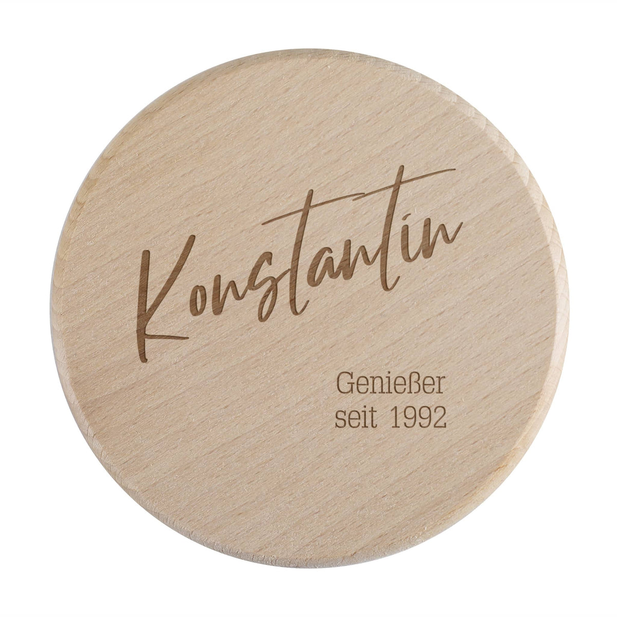 Gravierte Glasabdeckungen aus Holz