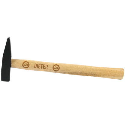 Gravierter Hammer zum Geburtstag mit Name und Alter