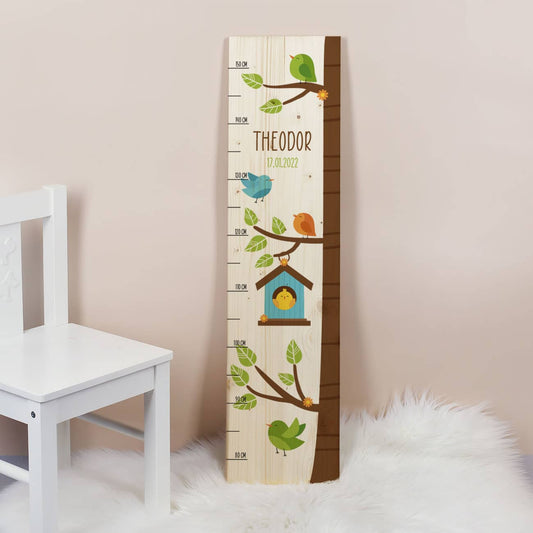 Holz Messlatte für Kinder mit Name und Datum personalisiert