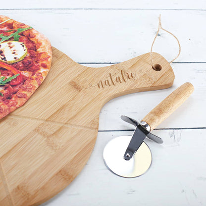 Graviertes Pizzabrett mit Ihrem Wunschnamen