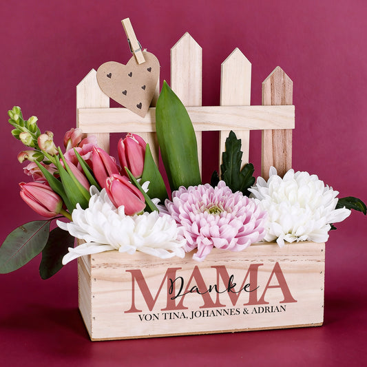 Persönliche Pflanzkiste für die beste Mama