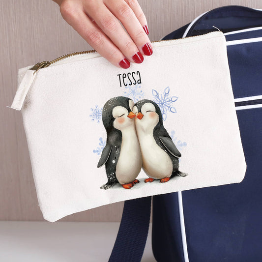 Beautycase mit Pinguinmotiv