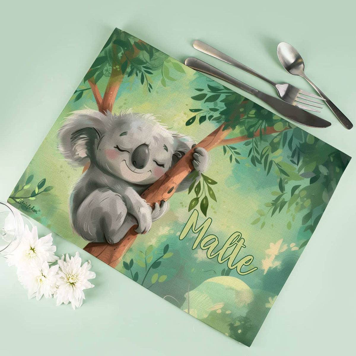Koala Platzdeckchen mit Namensaufdruck