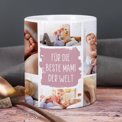 Fototasse mit 10 Fotos und eigener Text