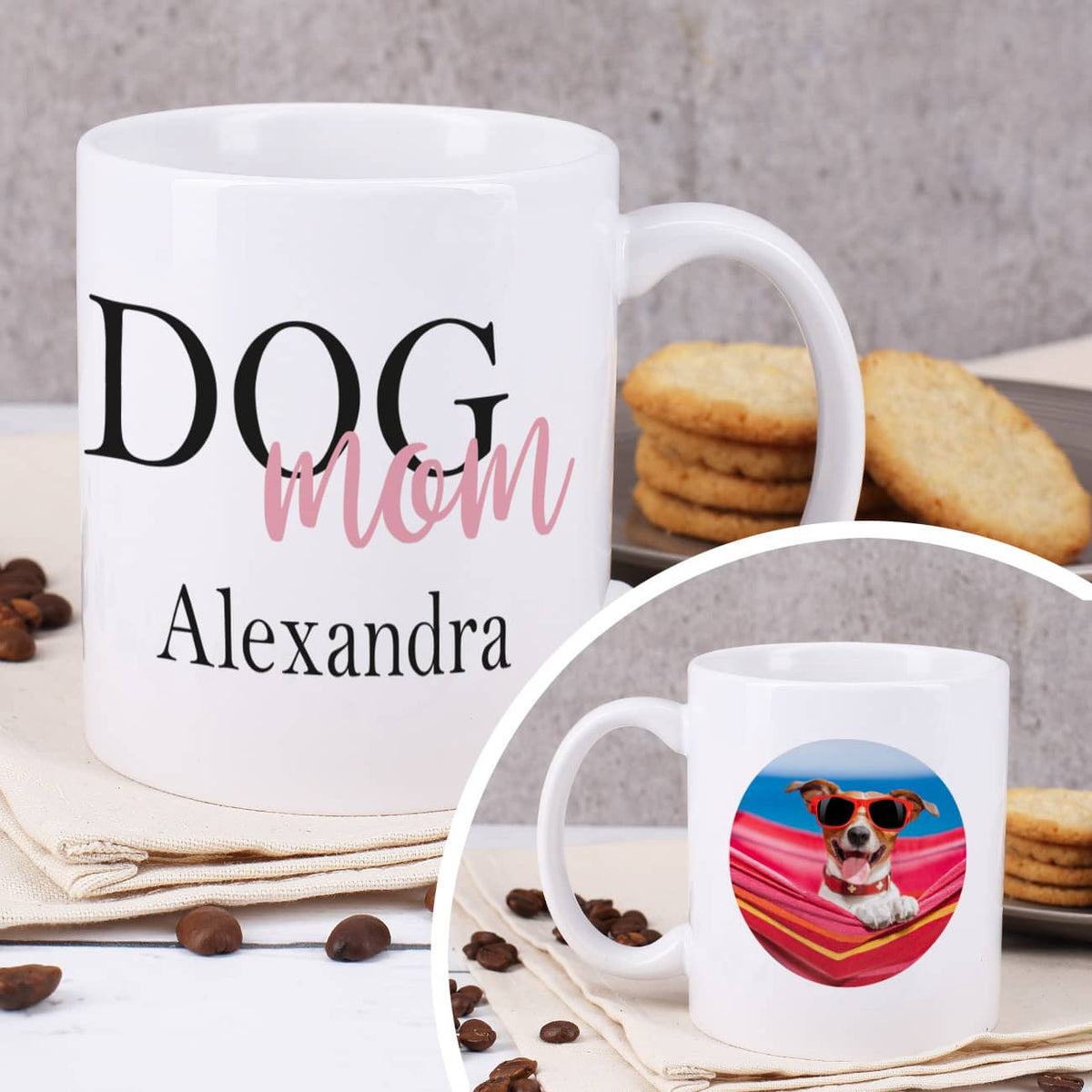 Keramiktasse mit Ihrem Wunschnamen und Foto bedruckt