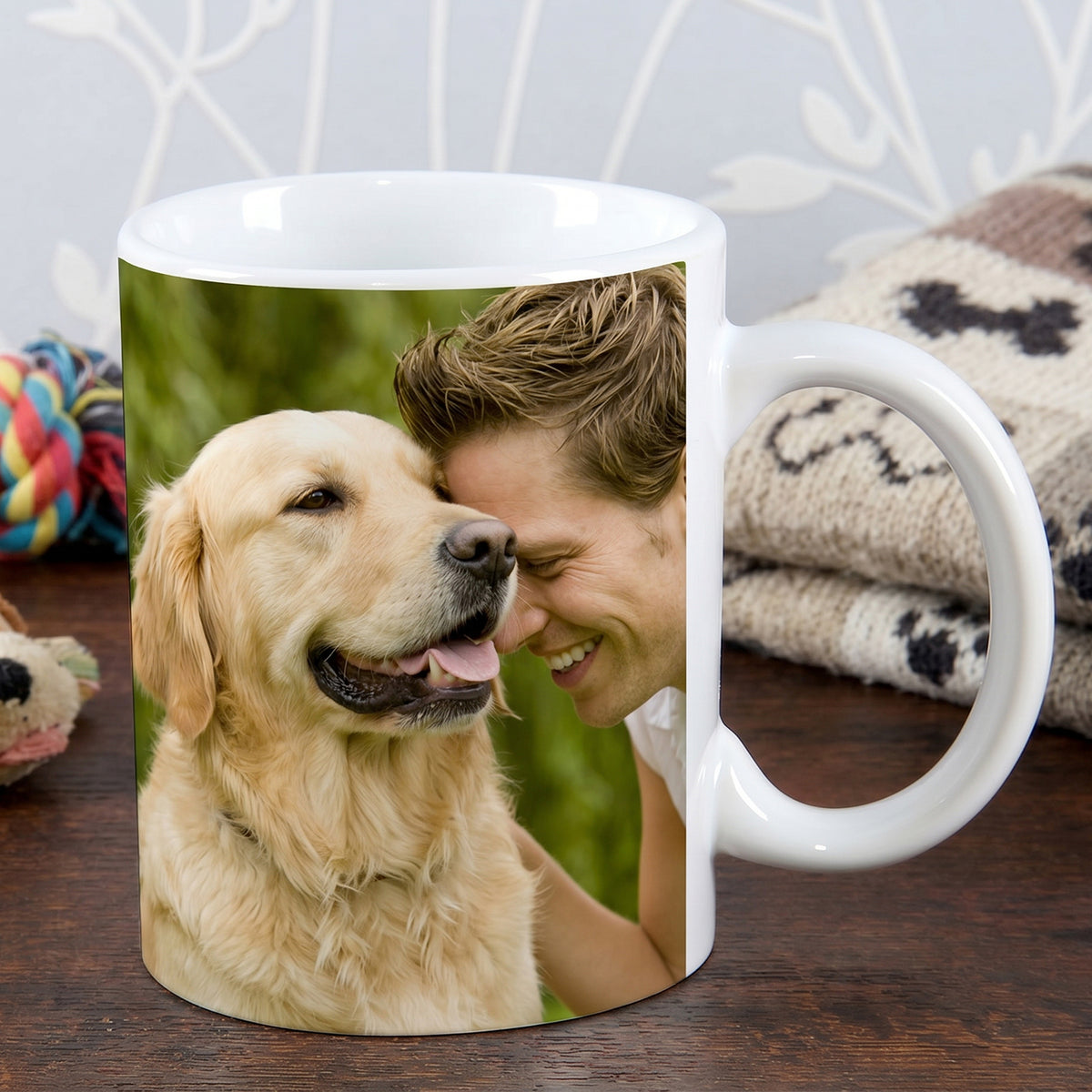 Personalisierbare Foto-Tasse mit vollflächigem Foto bedruckt