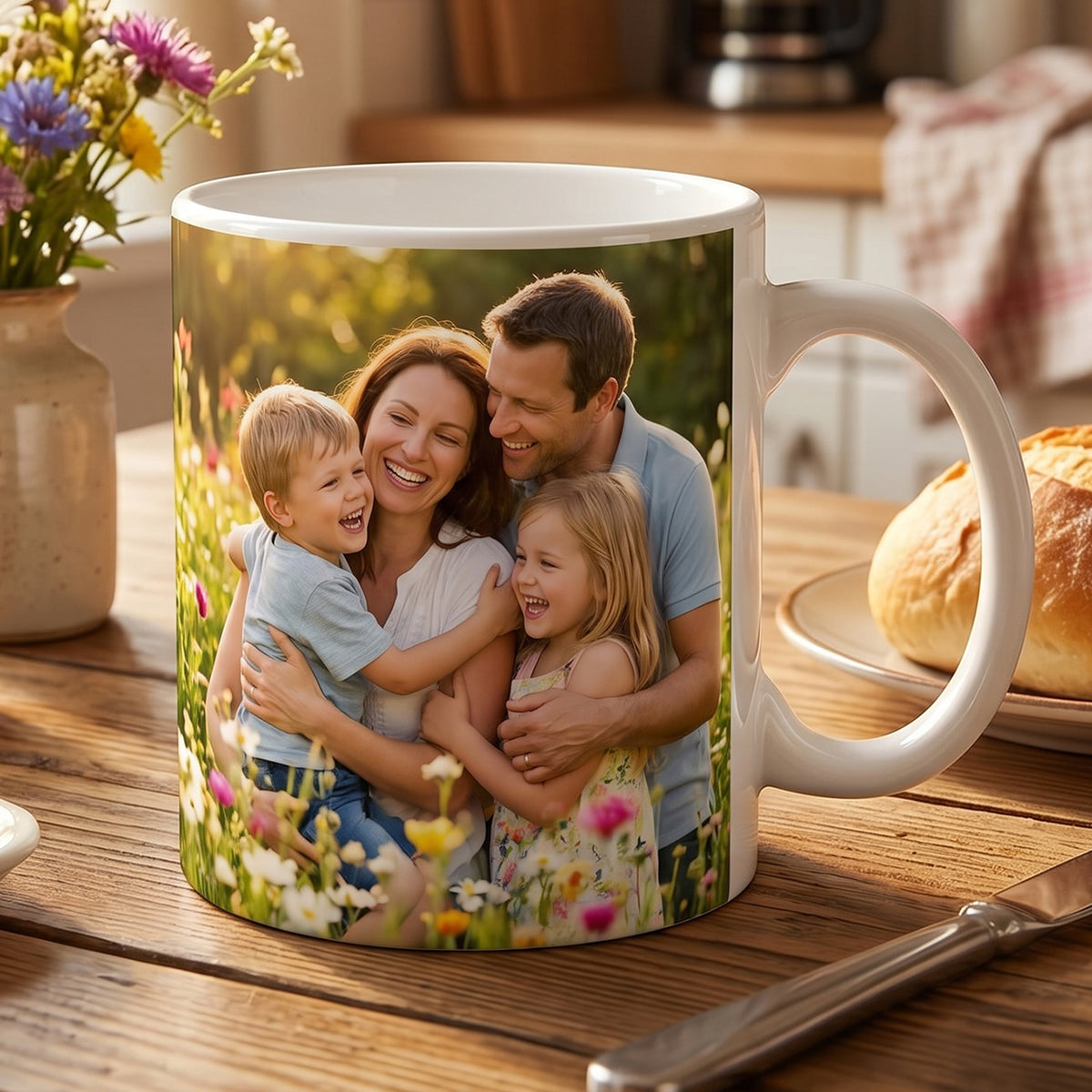 Personalisierte Foto-Tasse mit rundumlaufendem Foto
